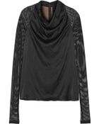 Vera Wang Silk Crepe De Chine Top - Lyst