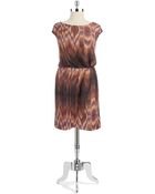 Jessica Simpson Plus Blouson Print Dress - Lyst