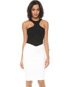 AQ/AQ Mix Crop Top - Black - Lyst