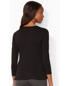 Lauren by Ralph Lauren Stretch Peplum Top - Lyst