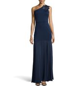 Halston Heritage Ponte One-Shoulder Evening Gown - Lyst