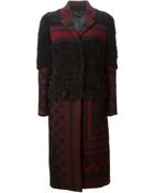 Burberry Prorsum Panelled Coat - Lyst