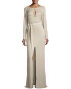 Escada Long-Sleeve Gown With Embroidery - Lyst
