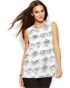 DKNY Sleeveless Printed Tiered Top - Lyst