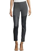 Donna Karan New York Leather/Jersey Leggings - Lyst