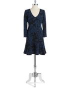 Plenty By Tracy Reese Floral Fit And Flare Dress - Lyst