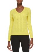 Ralph Lauren Black Label Cashmere Cable-Knit Sweater - Lyst