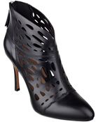 Nine West Darenne Cutout Leather Booties - Lyst