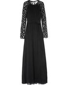 Temperley London Long Lily Lace And Silk-Blend Chiffon Gown - Lyst