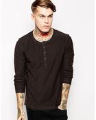 Diesel Henley Long Sleeve Top T-Canope - Lyst