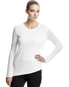 DKNY Long-Sleeved Sequined Tee With Asymmetrical Hem - Lyst