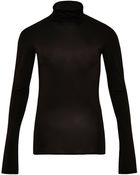 Acne Studios Womens Valeria Shiny Long Sleeved High Neck Top - Lyst