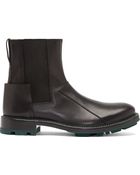 Jil Sander Black Leather Chelsea Aceto Boots - Lyst