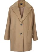 Topshop Drop Shoulder Boyfriend Coat - Lyst