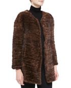 Belle Fare Layered Mink Fur Coat - Lyst