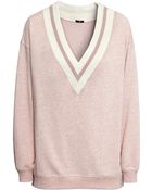H&M V-Neck Sweatshirt - Lyst