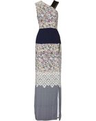 Yigal Azrouel Printed Silk-Crepe Maxi Dress - Lyst