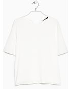 Mango Short Sleeved Blouse - Lyst