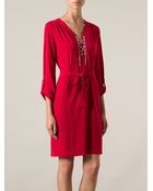 MICHAEL Michael Kors Belted Dress - Lyst