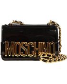 Moschino Handbag Lettering Patent Leather Crossbody - Lyst