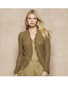 Ralph Lauren Blue Label Open-Knit Cardigan - Lyst