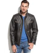 Guess Distressed Leather Jacket - Lyst