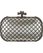 Bottega Veneta Grid Nappa-leather Knot Clutch Bag - Lyst
