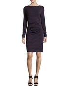 Nicole Miller Quinn Long-Sleeve Striped Dress - Lyst