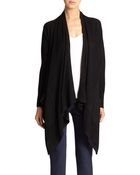 DKNY Silk & Cashmere Draped Cardigan - Lyst