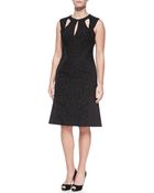 J. Mendel Cutout A-Line Dress With Jersey Inserts - Lyst