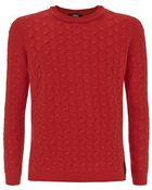Fendi Textured Knit Sweater - Lyst