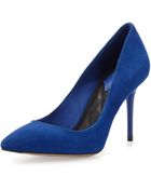 B Brian Atwood Malika Suede Pointedtoe Pump - Lyst