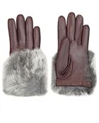 Imoni Leather And Rabbit Fur Gloves - Lyst