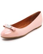 Marc By Marc Jacobs Tuxedo Logo Plaque Ballet Flats - Lyst