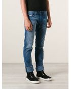 Diesel Distressed Straight Jeans - Lyst