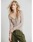 Intimately So-Soft Shine Henley - Lyst