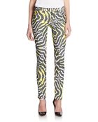 Just Cavalli Abstract Striped Skinny Jeans - Lyst