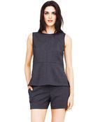 Club Monaco Cora Wool Shell - Lyst
