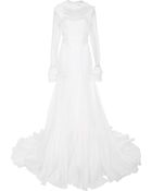 Honor Silk Organza Fringe Detail Gown - Lyst