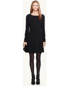 Ralph Lauren Black Label Pleated-Skirt Winslet Dress - Lyst