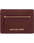 MICHAEL Michael Kors Card Holder Claret - Lyst