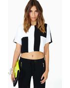 Nasty Gal Motel Cool Block Crop Top - Lyst