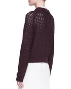 3.1 Phillip Lim Open-Knit Pullover Sweater - Lyst