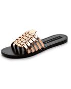 Steven By Steve Madden Weaver Slide Sandals Rosegold - Lyst