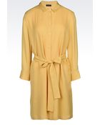 Emporio Armani Shirt Dress In Silk - Lyst