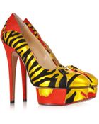 Charlotte Olympia Ninivah Chinese Red Platform Pump - Lyst
