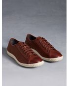 John Varvatos Canvas & Suede Hattan Low Top - Lyst