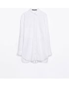 Zara Long Poplin Shirt - Lyst