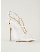 Casadei Strappy Chain Sandals - Lyst