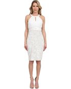 Sue Wong Pleated Bustier Short Dress - Lyst